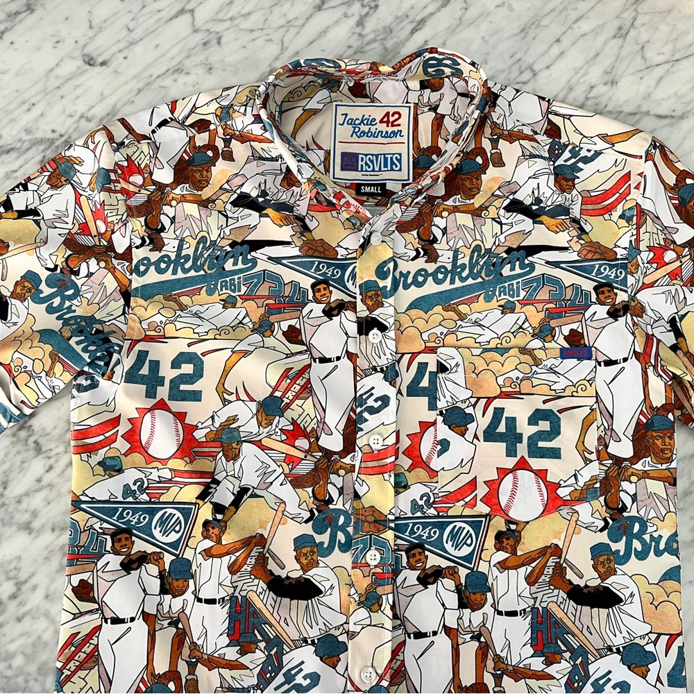 RSVLTS men’s Small Jackie Robinson short sleeve Never worn but without tags
